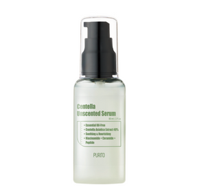 Bottle of purito centella unscented serum with pump